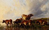 Cattle Wattering by Thomas Sidney Cooper